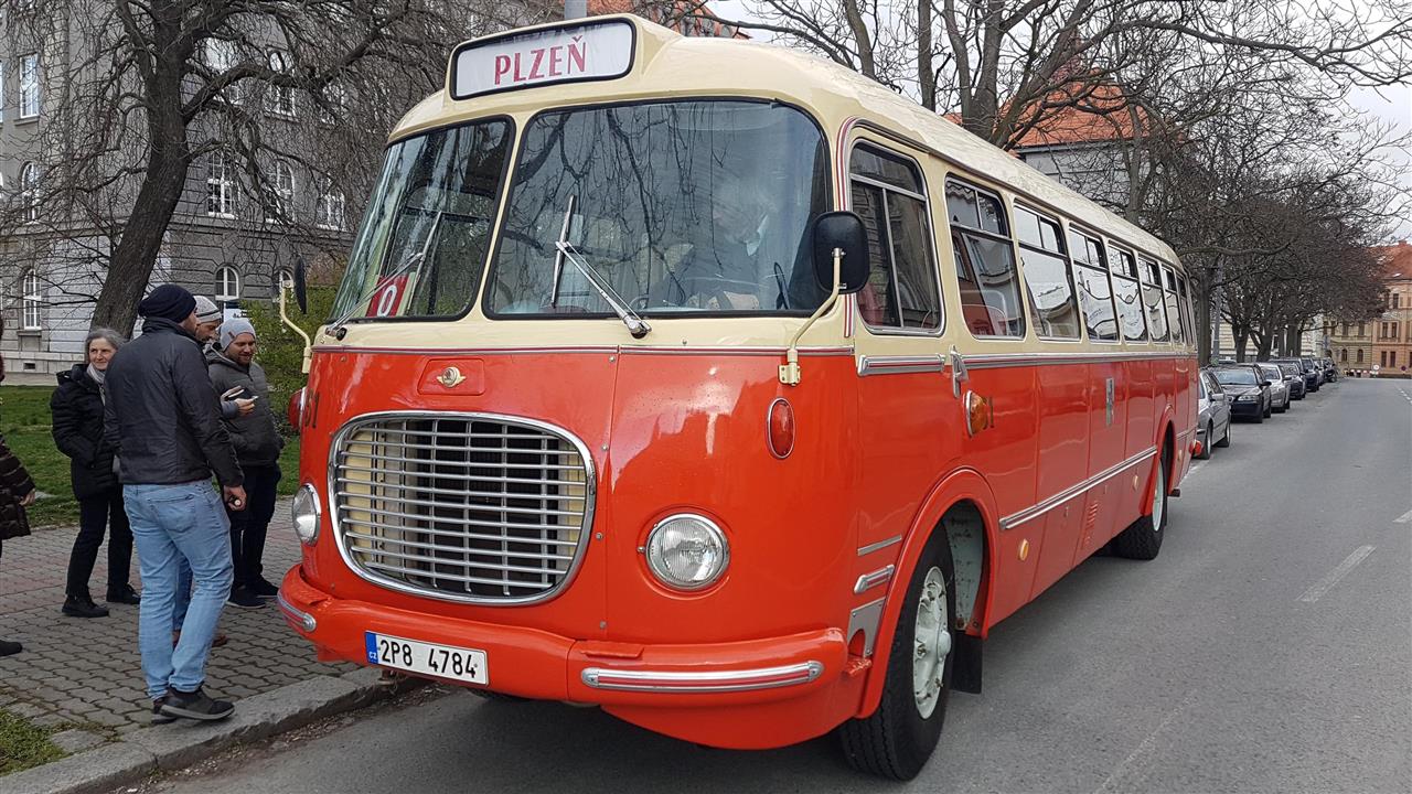 Oldtimerbus Škoda in Pilsen